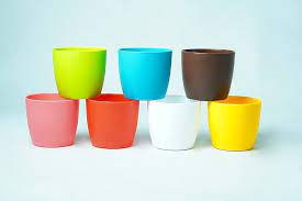 Plastic Round Pot(6 Inches)-Set of 6 | Heavy Duty